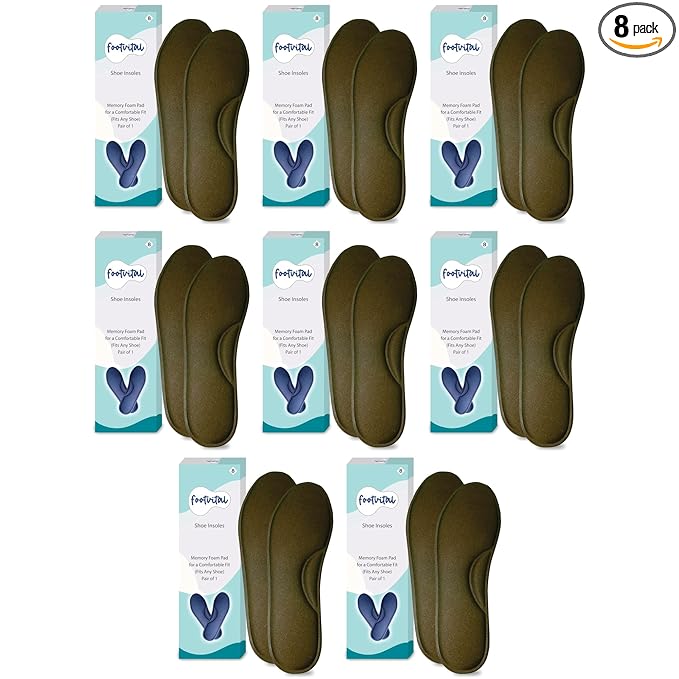 Shoprythm foot Vital 6 / Brown / Pack of 8 Memory Foam Shoe Insoles Shoprythm foot Vital 6 / Brown / Pack of 8 Memory Foam Shoe Insoles